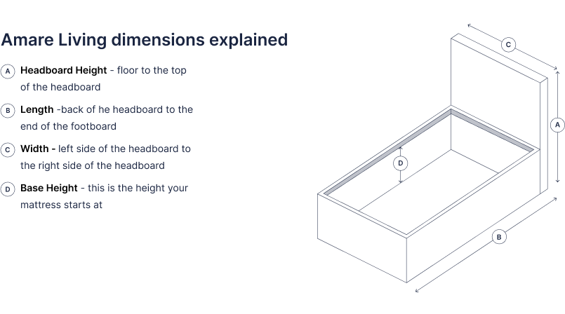 Amare Living Bespoke Bed Dimensions Explained