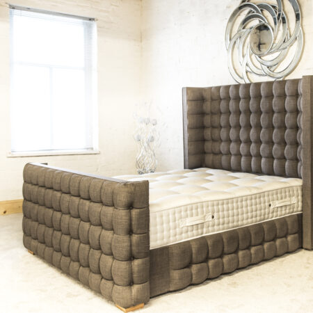 Brown Fabric Dorchester Bed