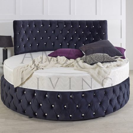 Emperor Upholstered Round Bed