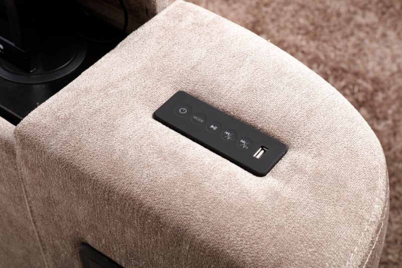 Mink Fabric Music and TV Bed Controls
