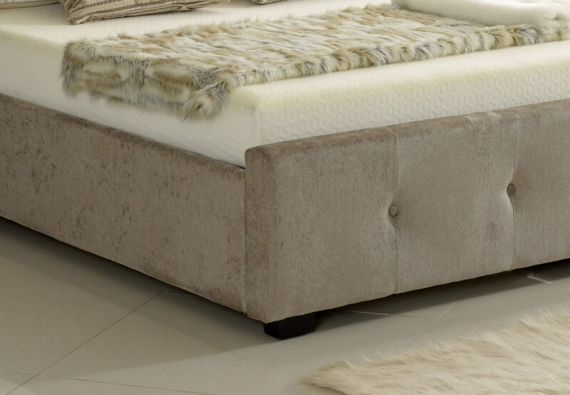 Mink Fabric Ottoman Bed Footboard
