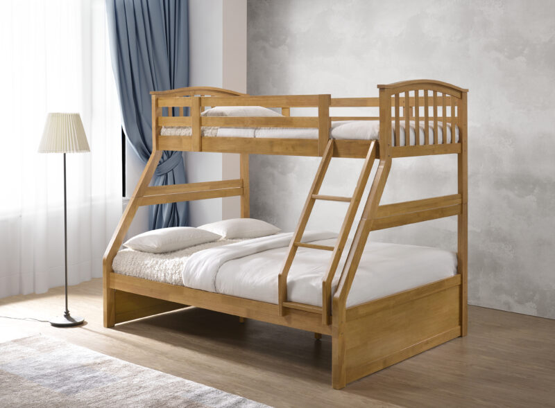 Oak Three Sleeper Bunk Bed