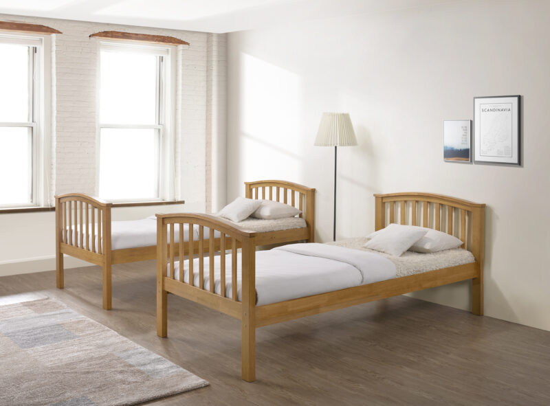 Oak Bunk Bed as Single Beds