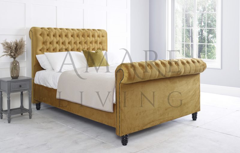 Serenity Sleigh Chesterfield Bed Watermarked