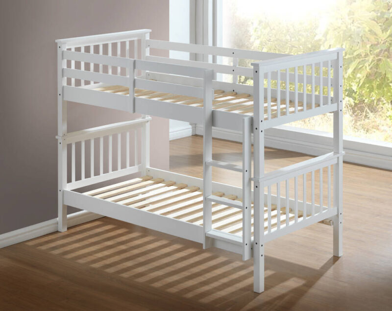 Lincoln White Bunk Bed Frame
