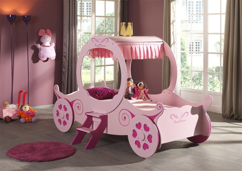 Pink Princess Carriage Bed