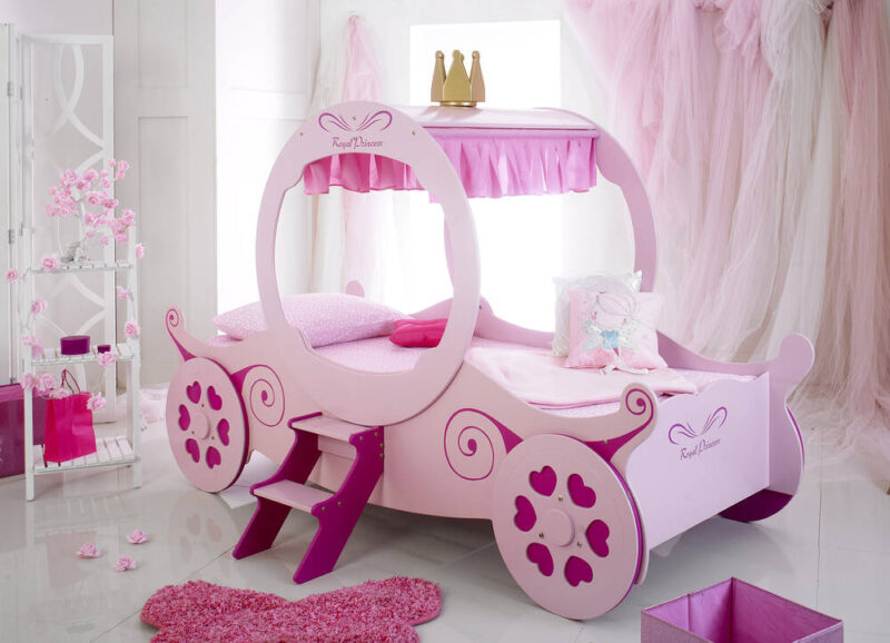 Pink Princess Carriage Bed