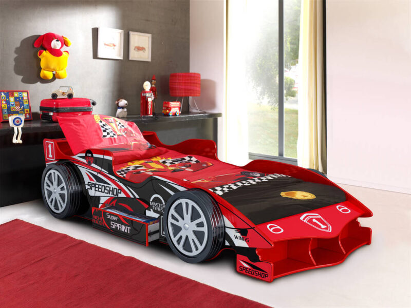 Red Speed Car Racer Bed