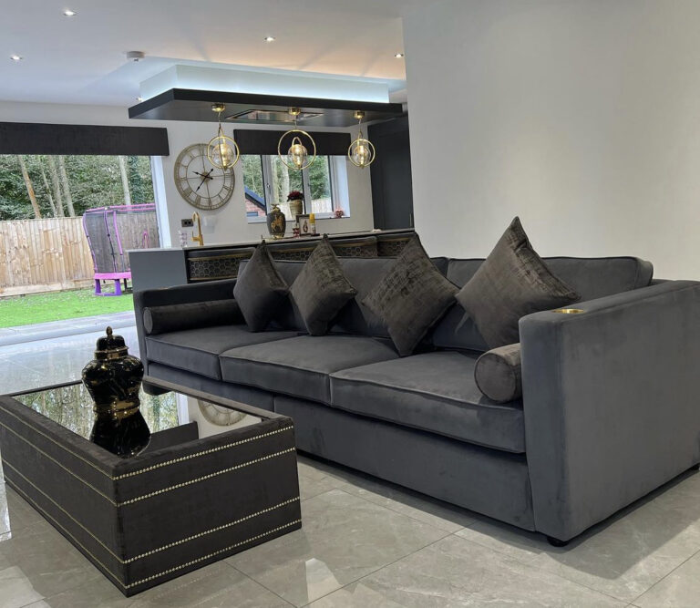 Bespoke Grey Upholstered Sofa
