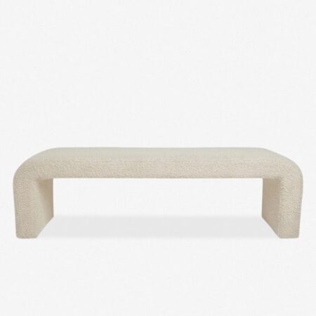 Upholstered Boucle Bench 1