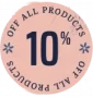 Spring Sale Button Badge - 10% Off All Products